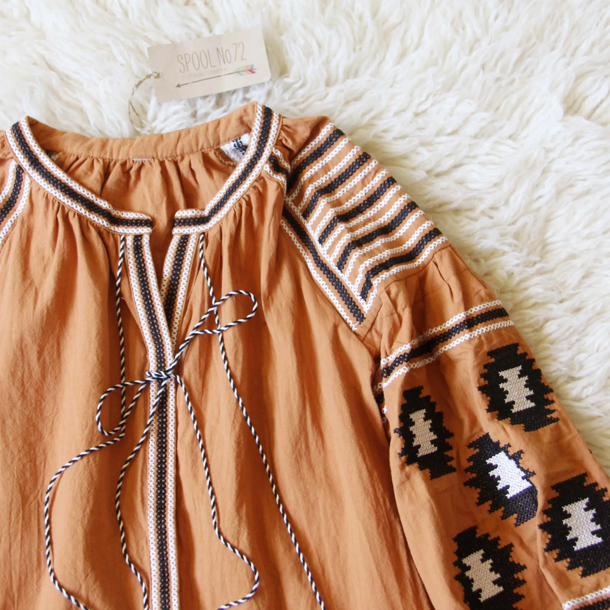Arizona Sky Blouse in Rust