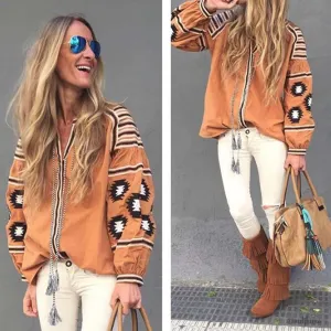 Arizona Sky Blouse in Rust