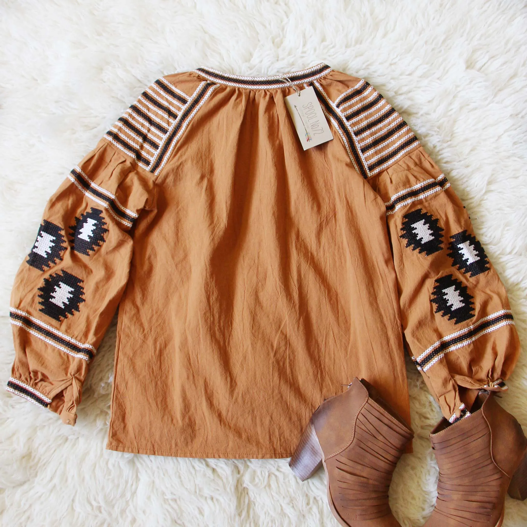 Arizona Sky Blouse in Rust