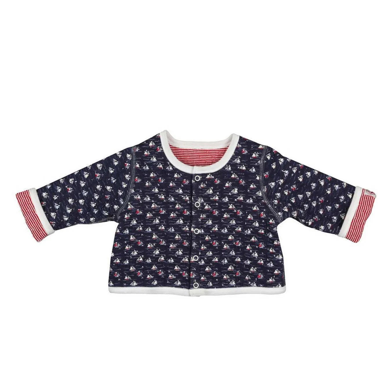 Baby Boat Print Reversible Cardigan