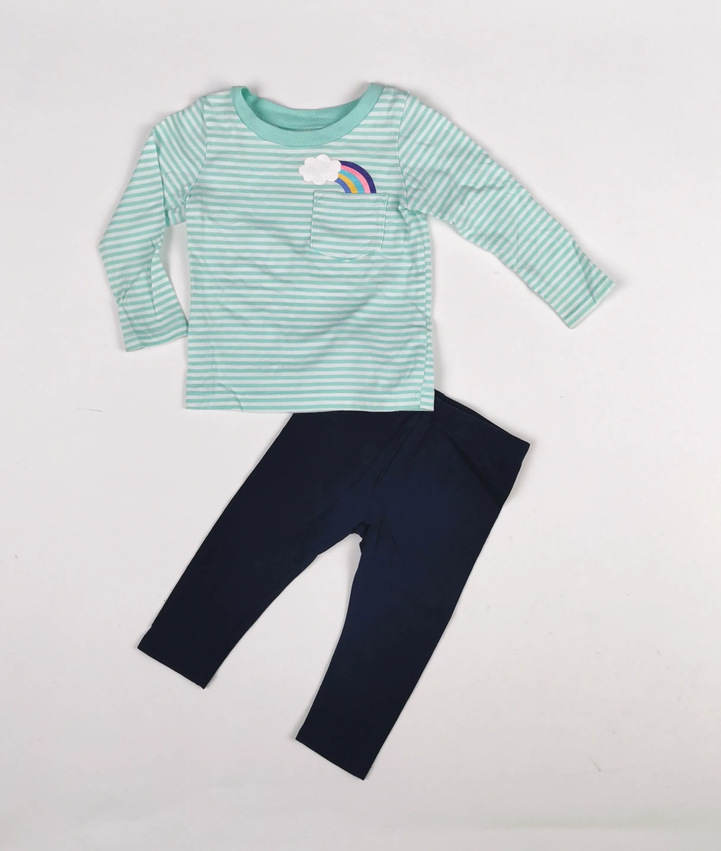 BABY GIRL SIZE 12 MONTHS - OSHKOSH & CARTER'S, 2 Piece Mix N Match Graphic Outfit EUC B25
