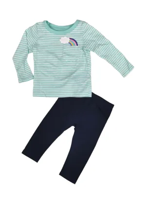 BABY GIRL SIZE 12 MONTHS - OSHKOSH & CARTER'S, 2 Piece Mix N Match Graphic Outfit EUC B25