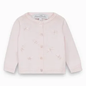 Baby Girls Pale Pink Dragonfly Cardigan