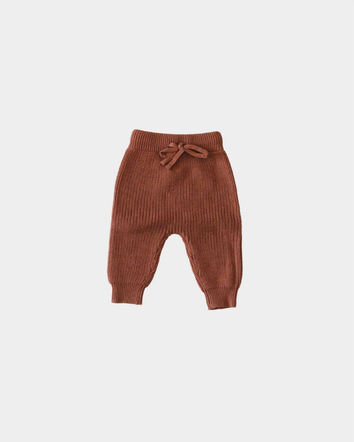 Baby Knit Pants in Rust