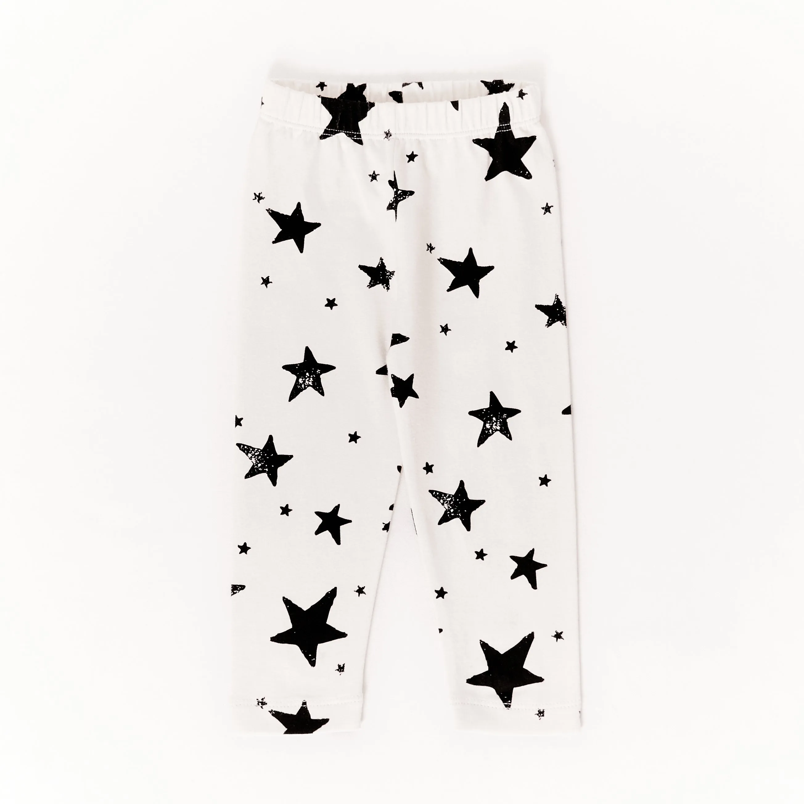 Baby Leggings // black stars