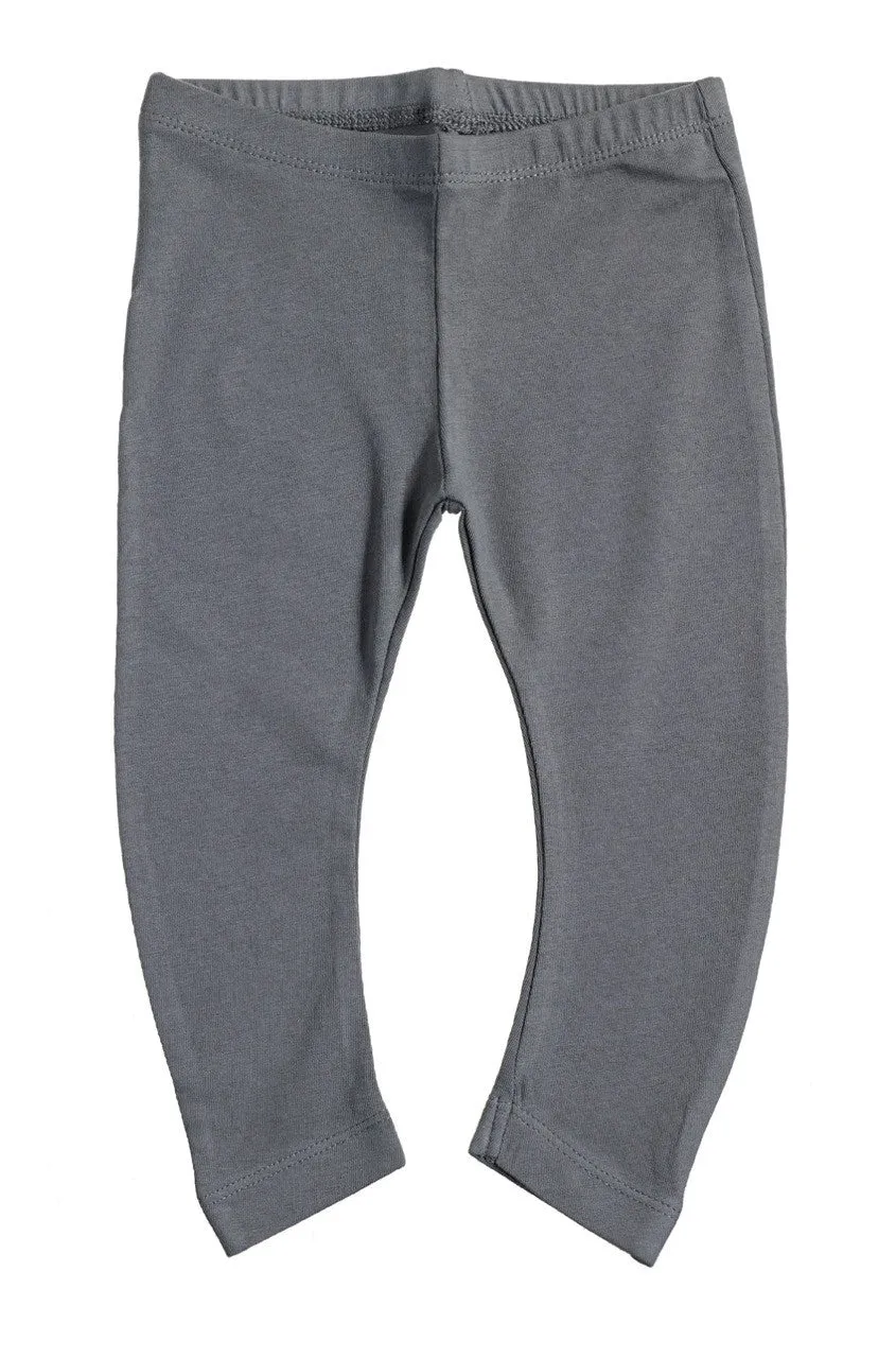 Baby Organic Cotton Charcoal Grey Leggings