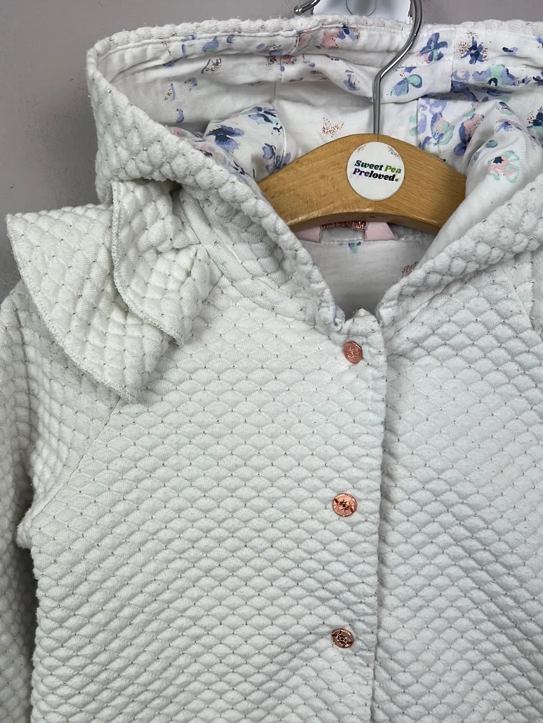 Baker White Quilted Jacket 18-24m