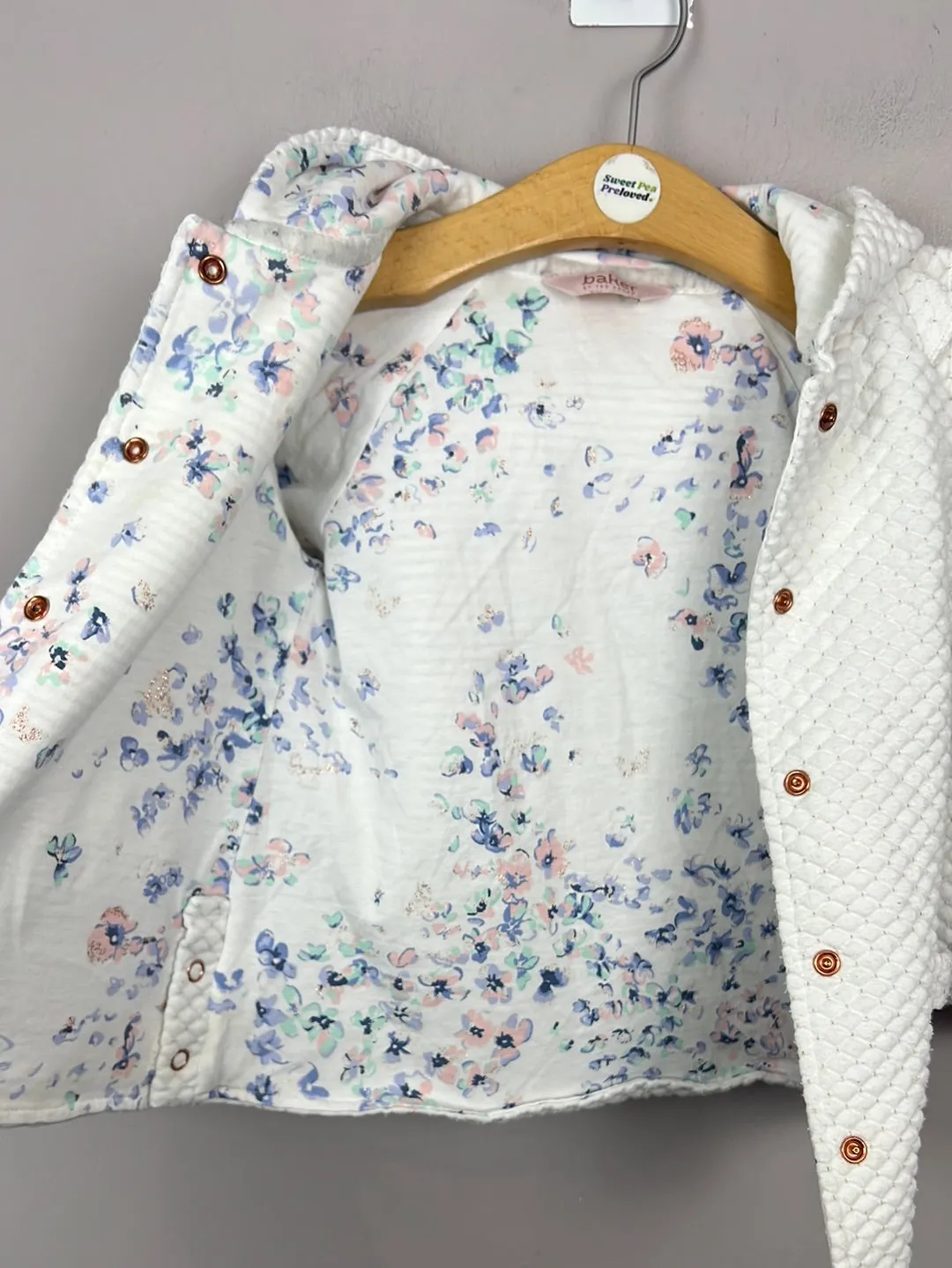 Baker White Quilted Jacket 18-24m