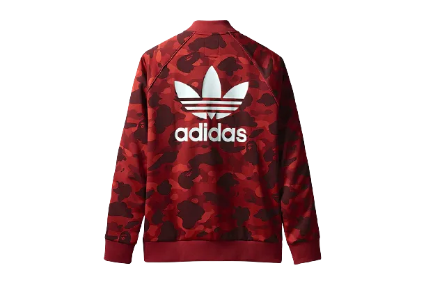 BAPE x Adidas "adicolor" Track Jacket Red