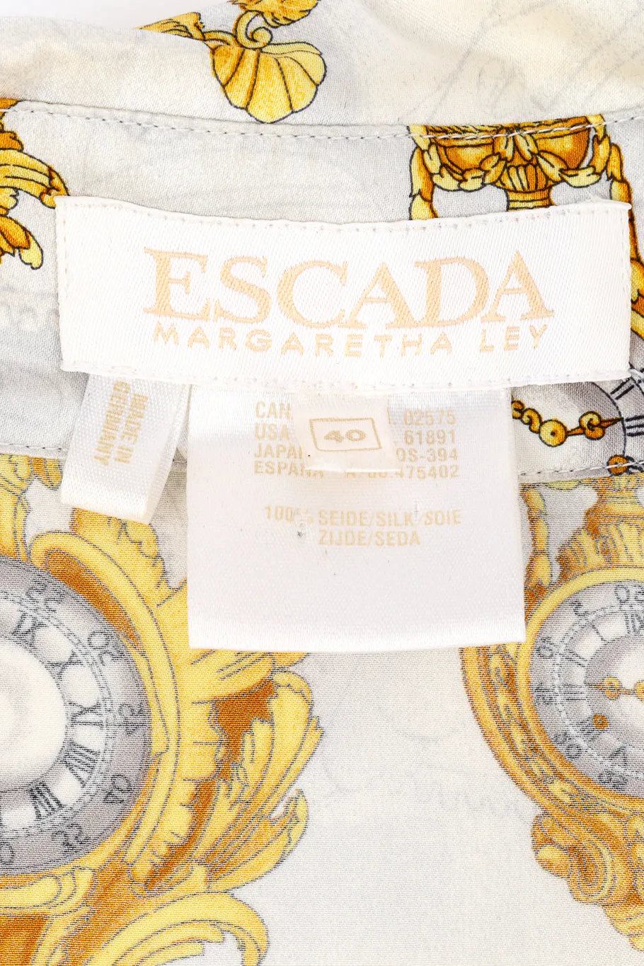 Baroque Clock Silk Blouse