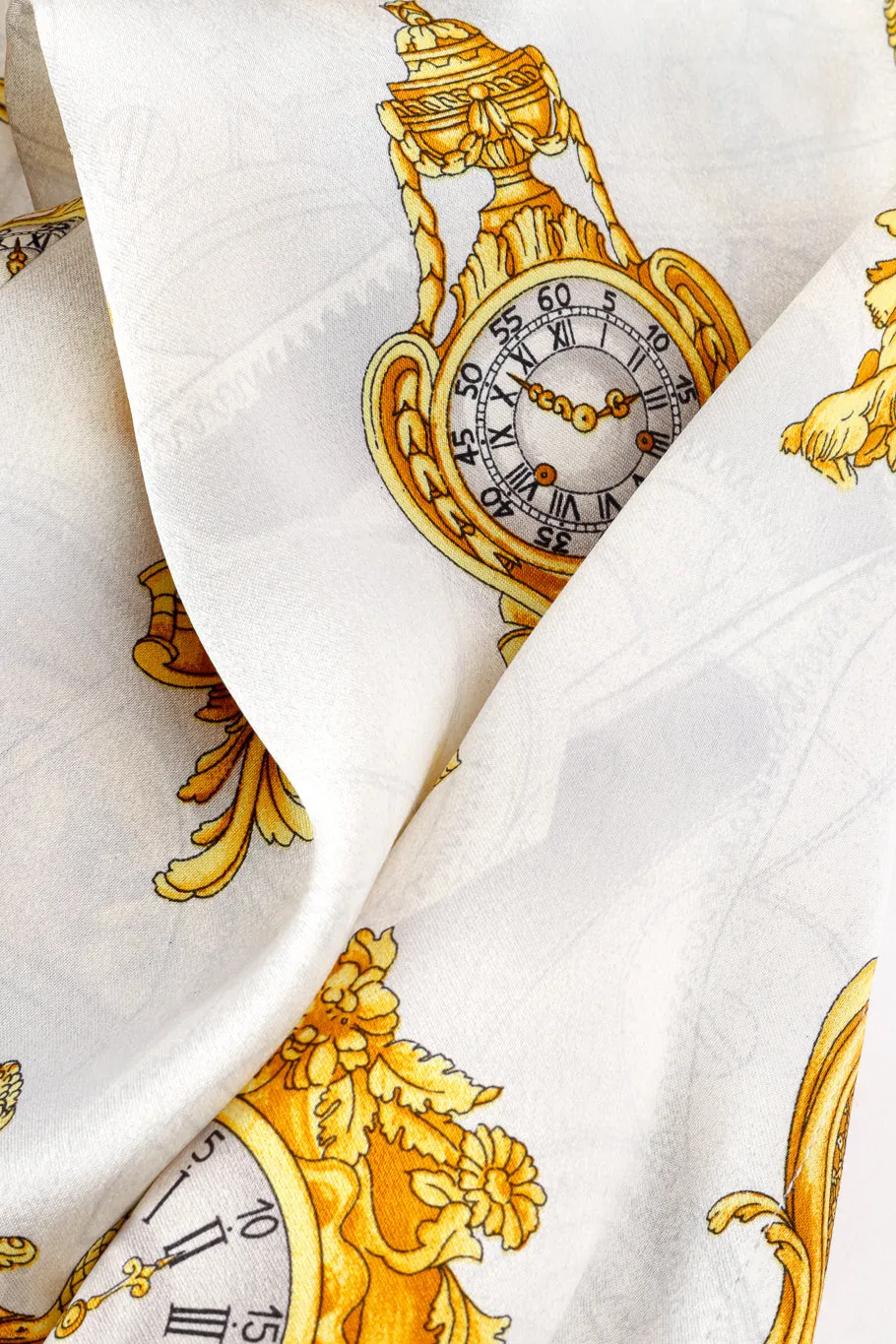 Baroque Clock Silk Blouse