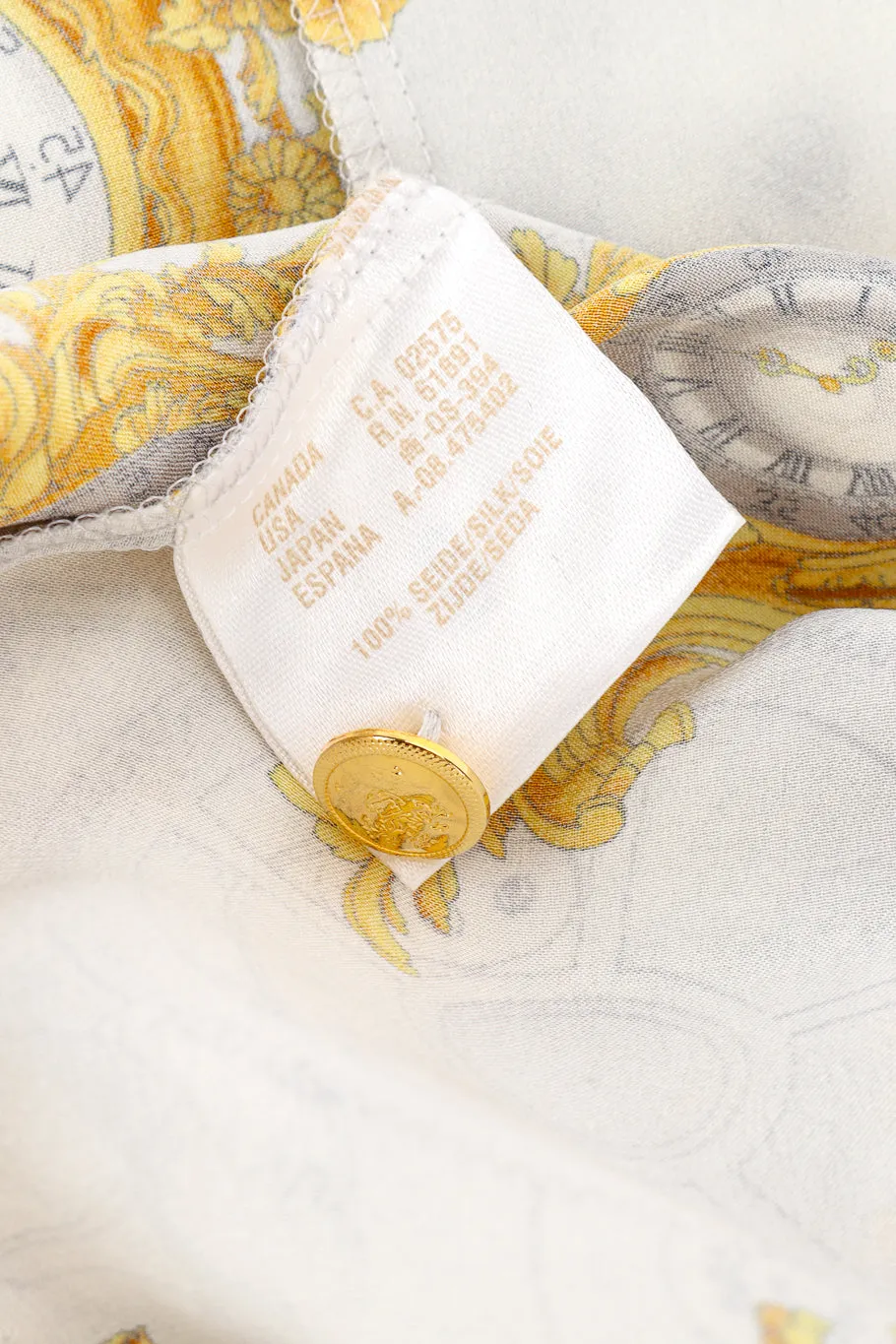 Baroque Clock Silk Blouse