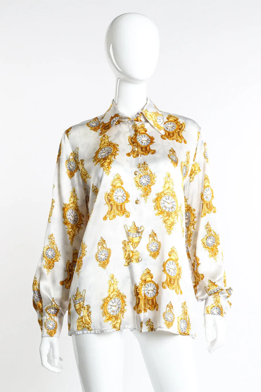 Baroque Clock Silk Blouse