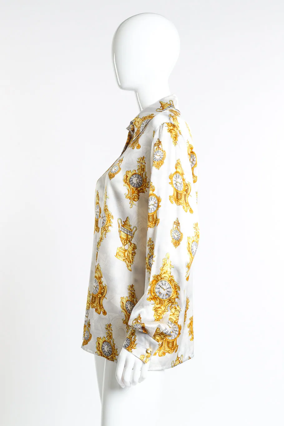 Baroque Clock Silk Blouse