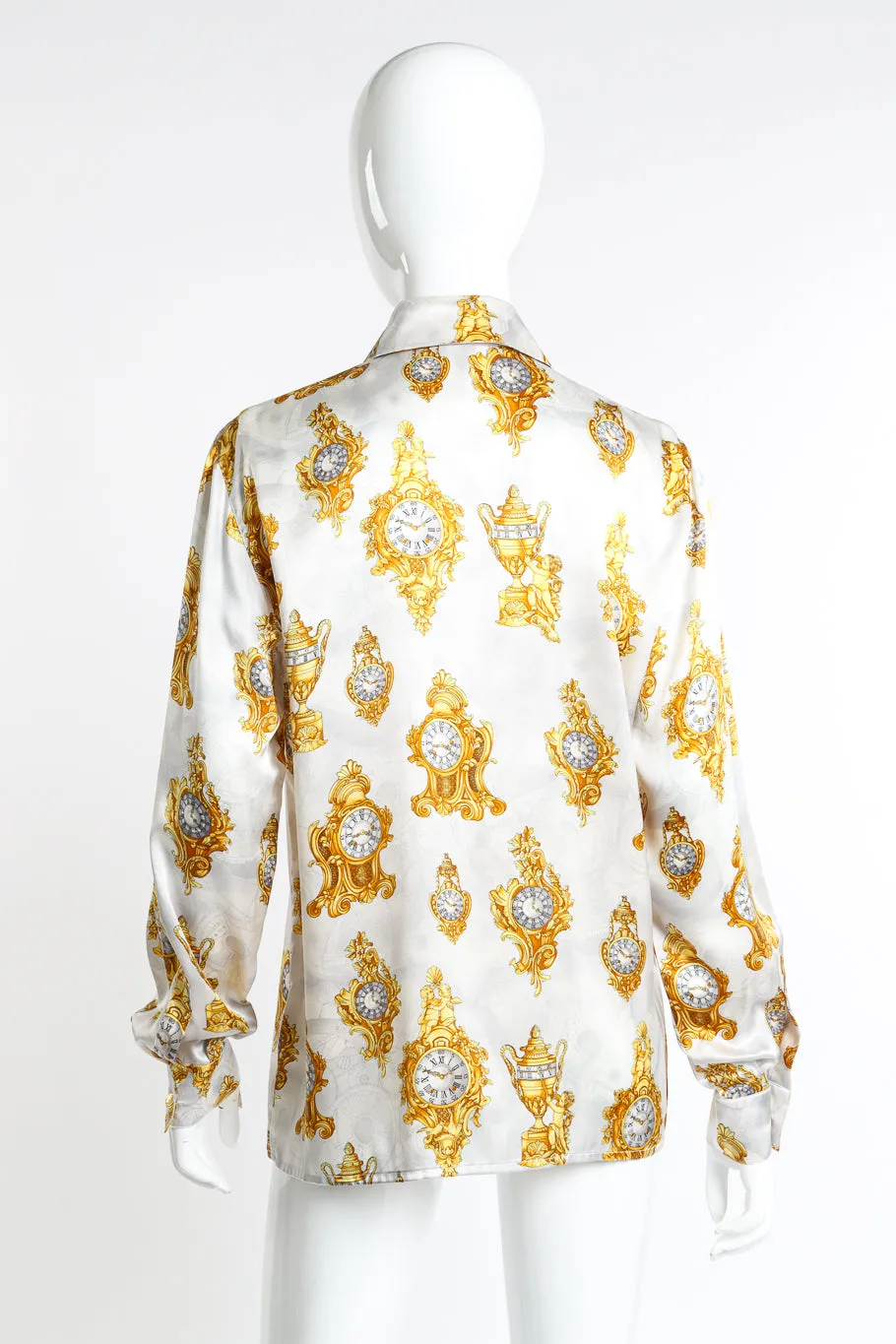 Baroque Clock Silk Blouse