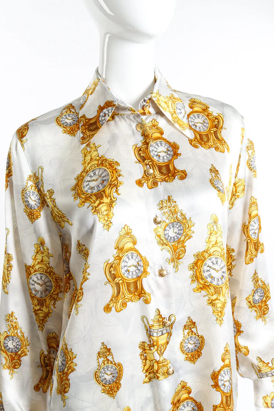 Baroque Clock Silk Blouse