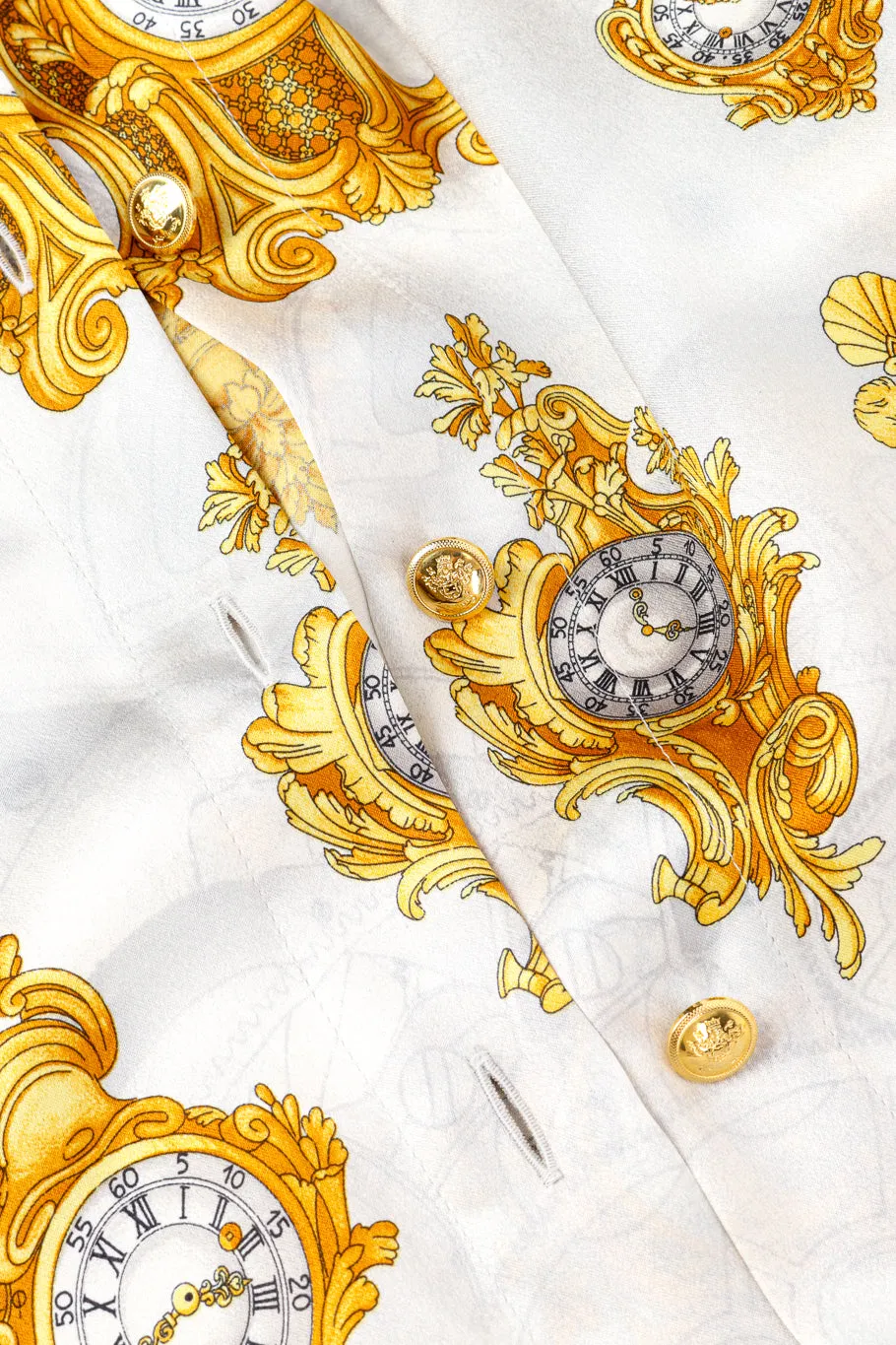 Baroque Clock Silk Blouse