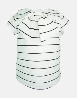 Beatrice: Navy stripe blouse