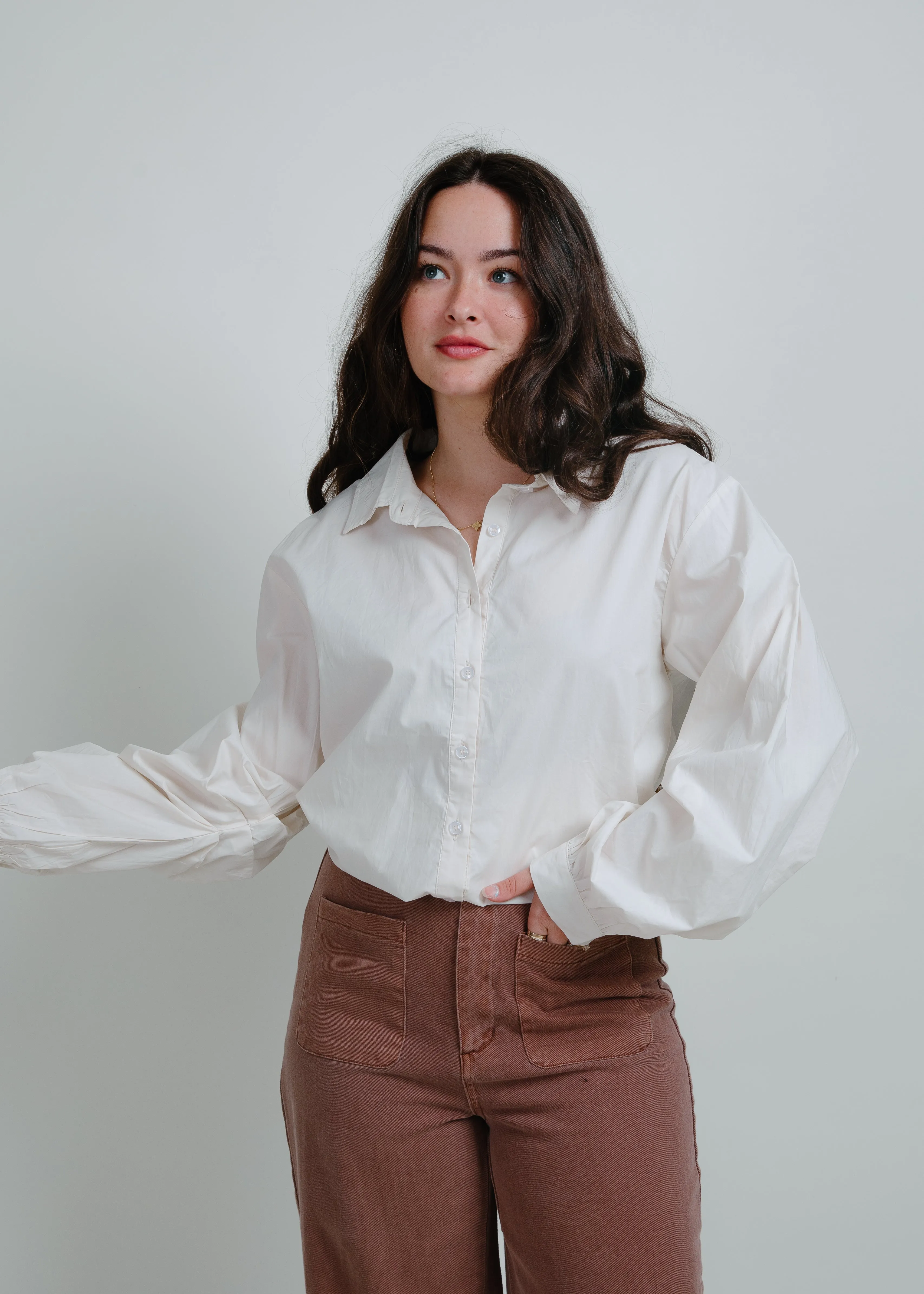 Beatrix Button Up - Cream