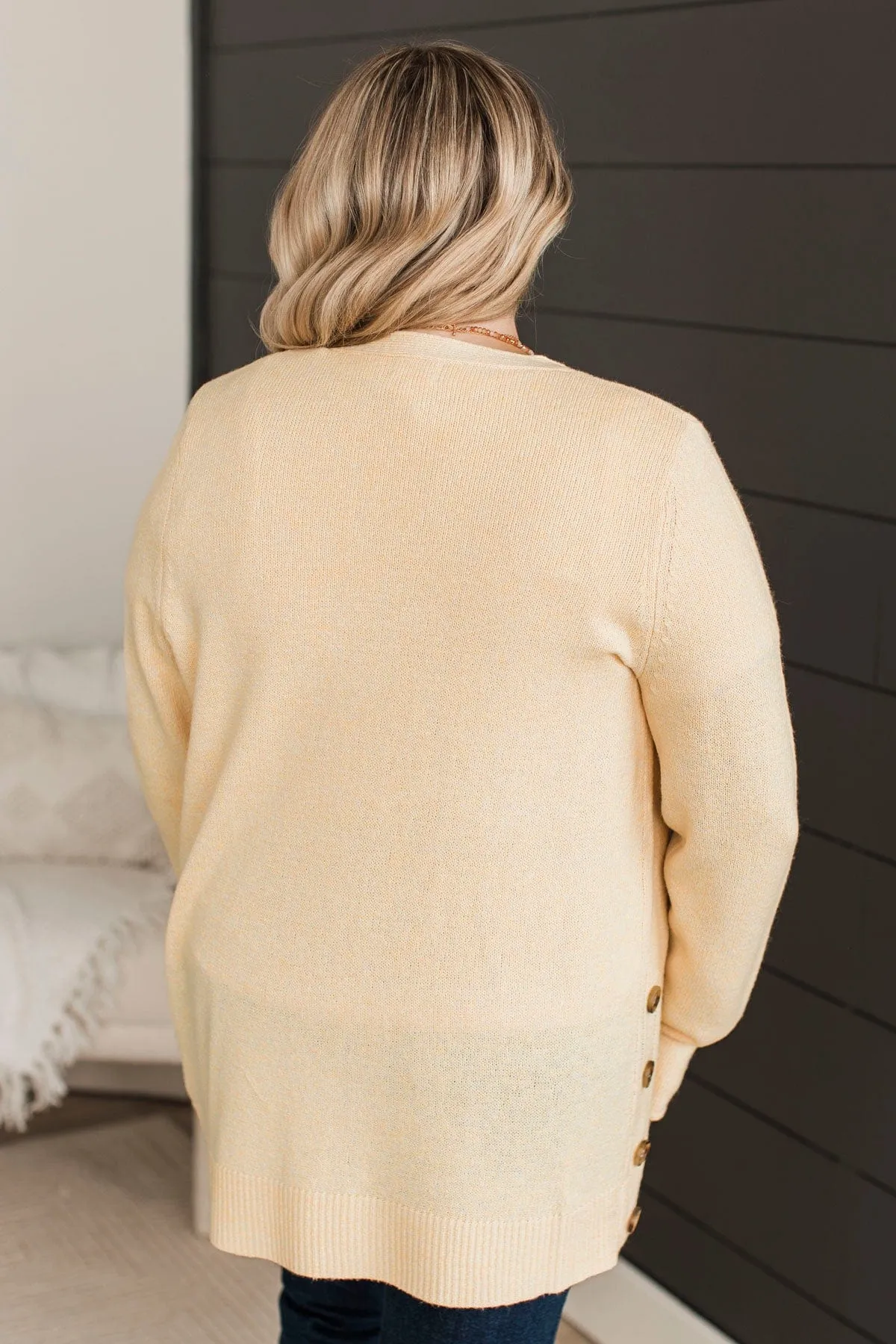 Beautiful Moments Knit Cardigan- Yellow