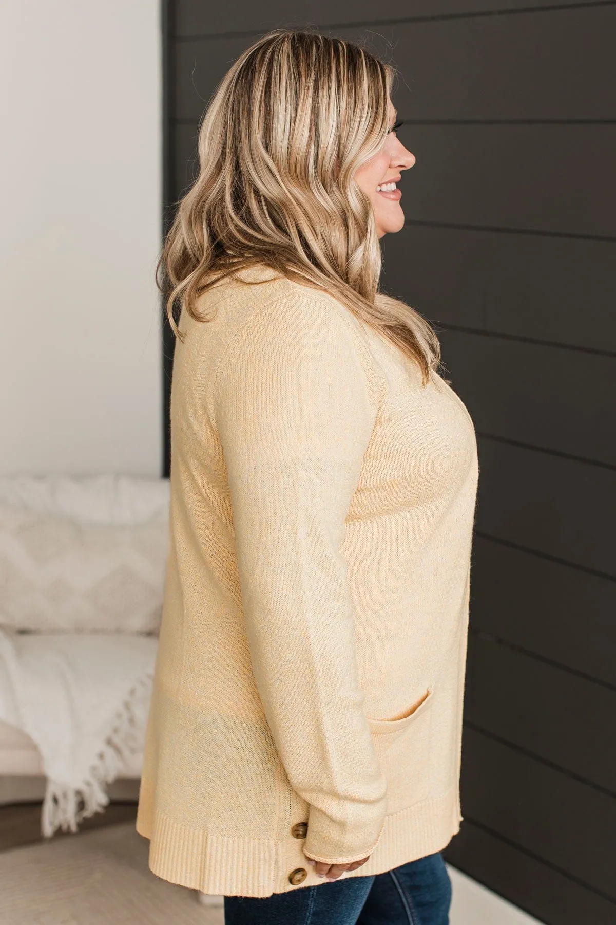 Beautiful Moments Knit Cardigan- Yellow