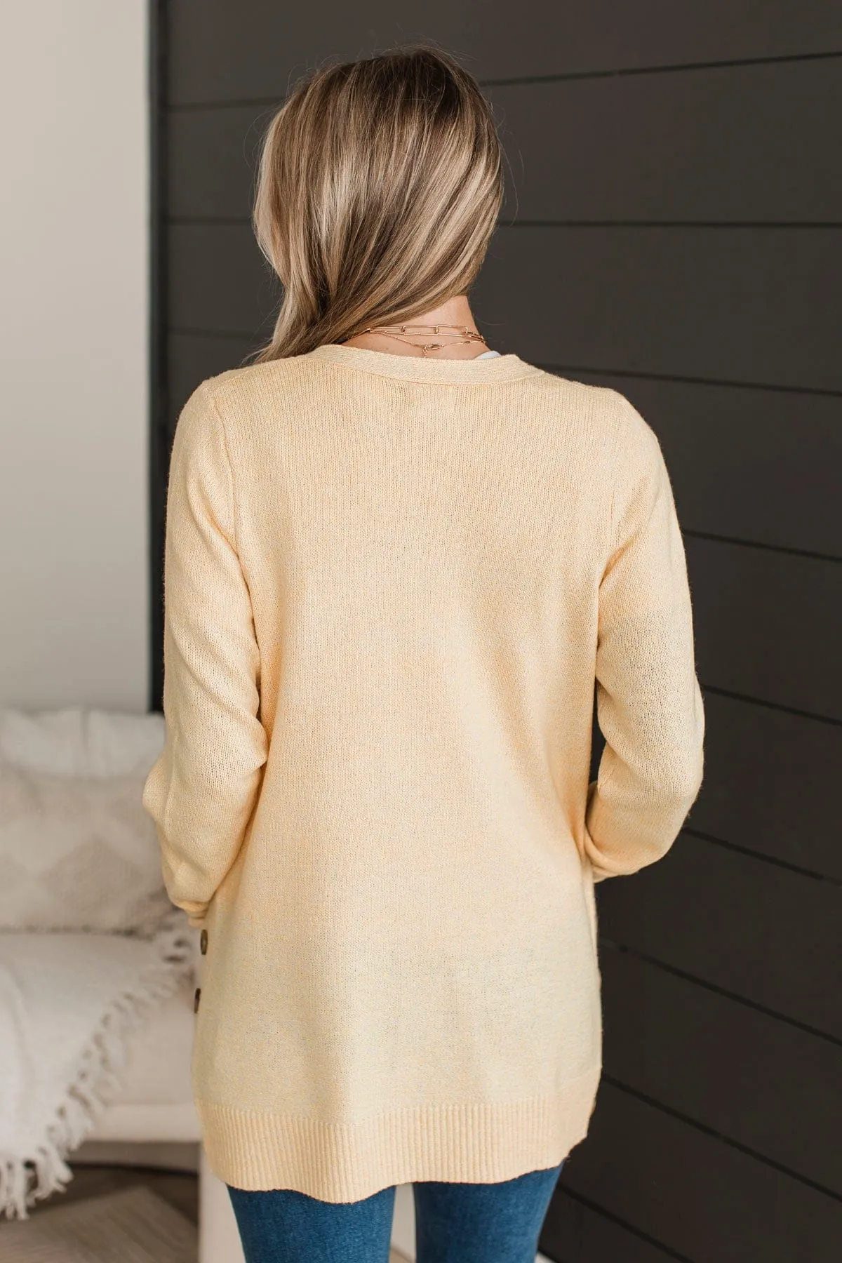 Beautiful Moments Knit Cardigan- Yellow