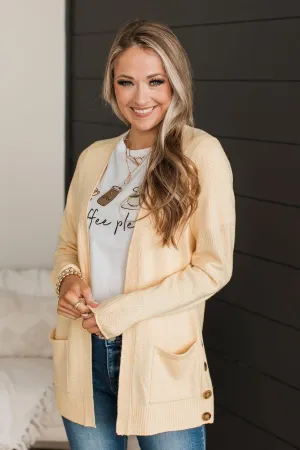 Beautiful Moments Knit Cardigan- Yellow