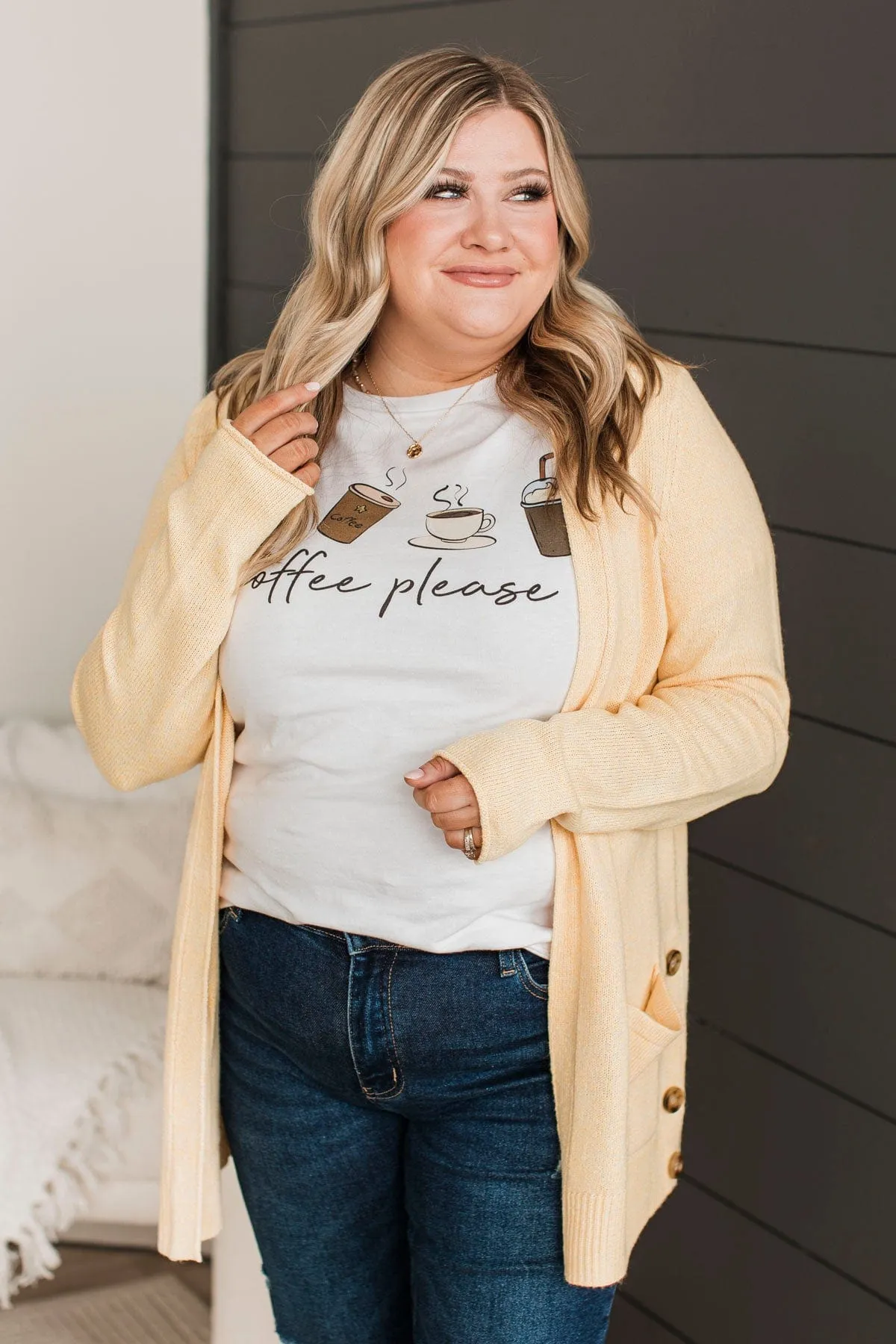 Beautiful Moments Knit Cardigan- Yellow