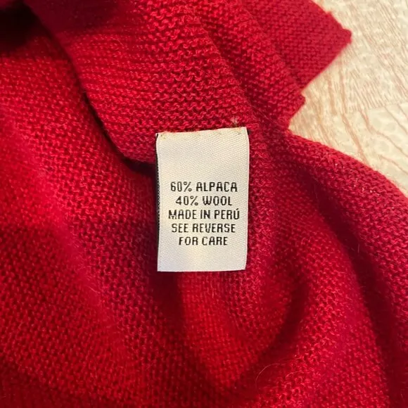 Beyond Threads Tabs Alpaca Cardigan Size Small