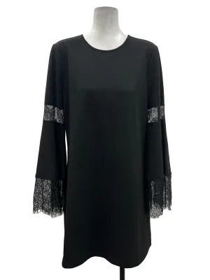 Black Shoulder Lace Blouse Dress