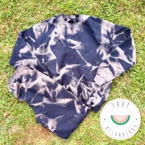 Bleach Dyed Sweatshirt & Sweatpants