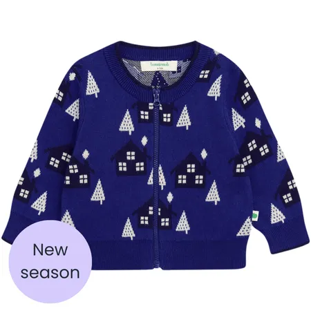 Blue Cabin Knit Cardigan