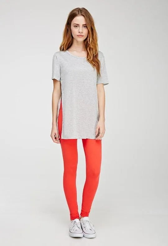 Blue Cotton Leggings