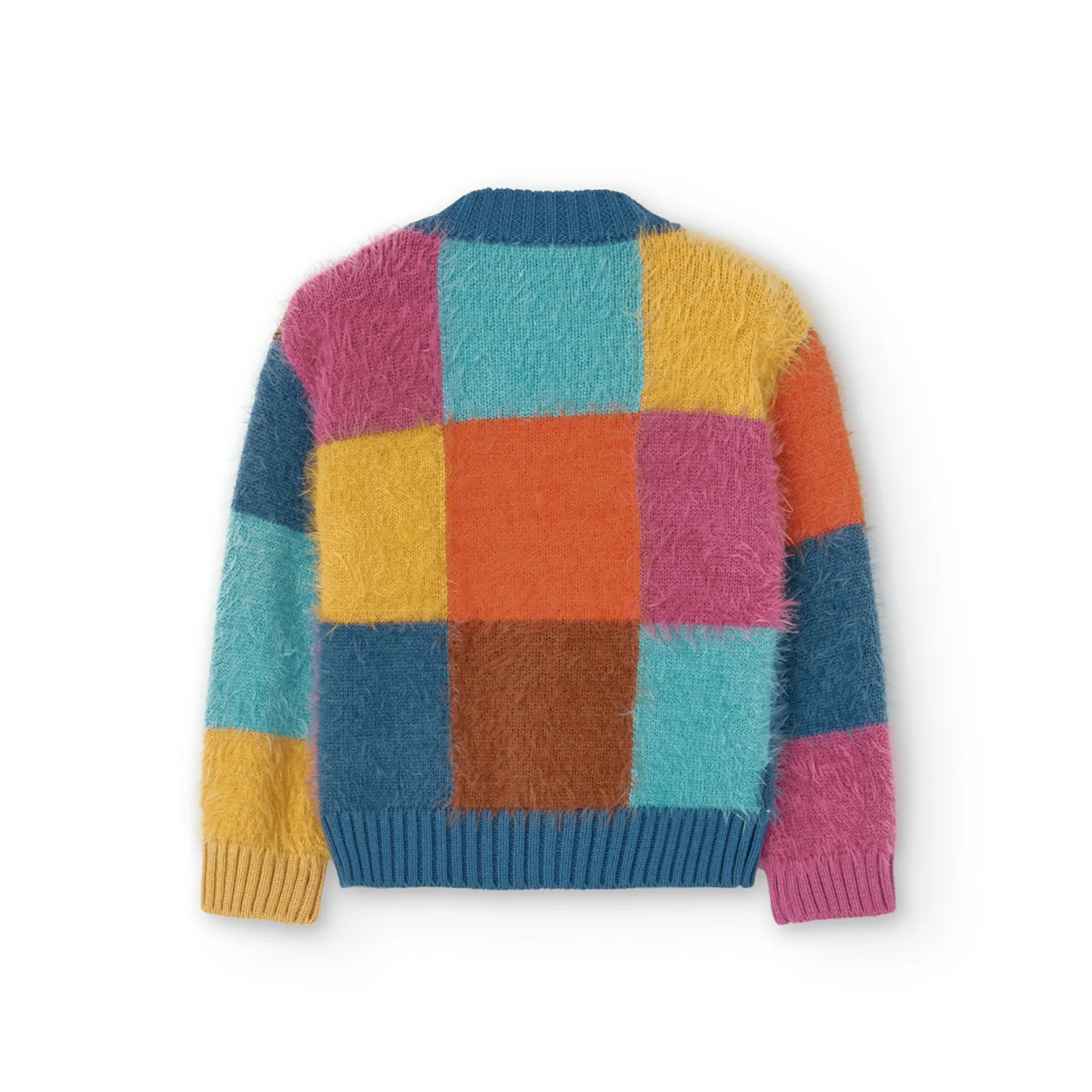 Boboli Patchwork Knit Cardigan