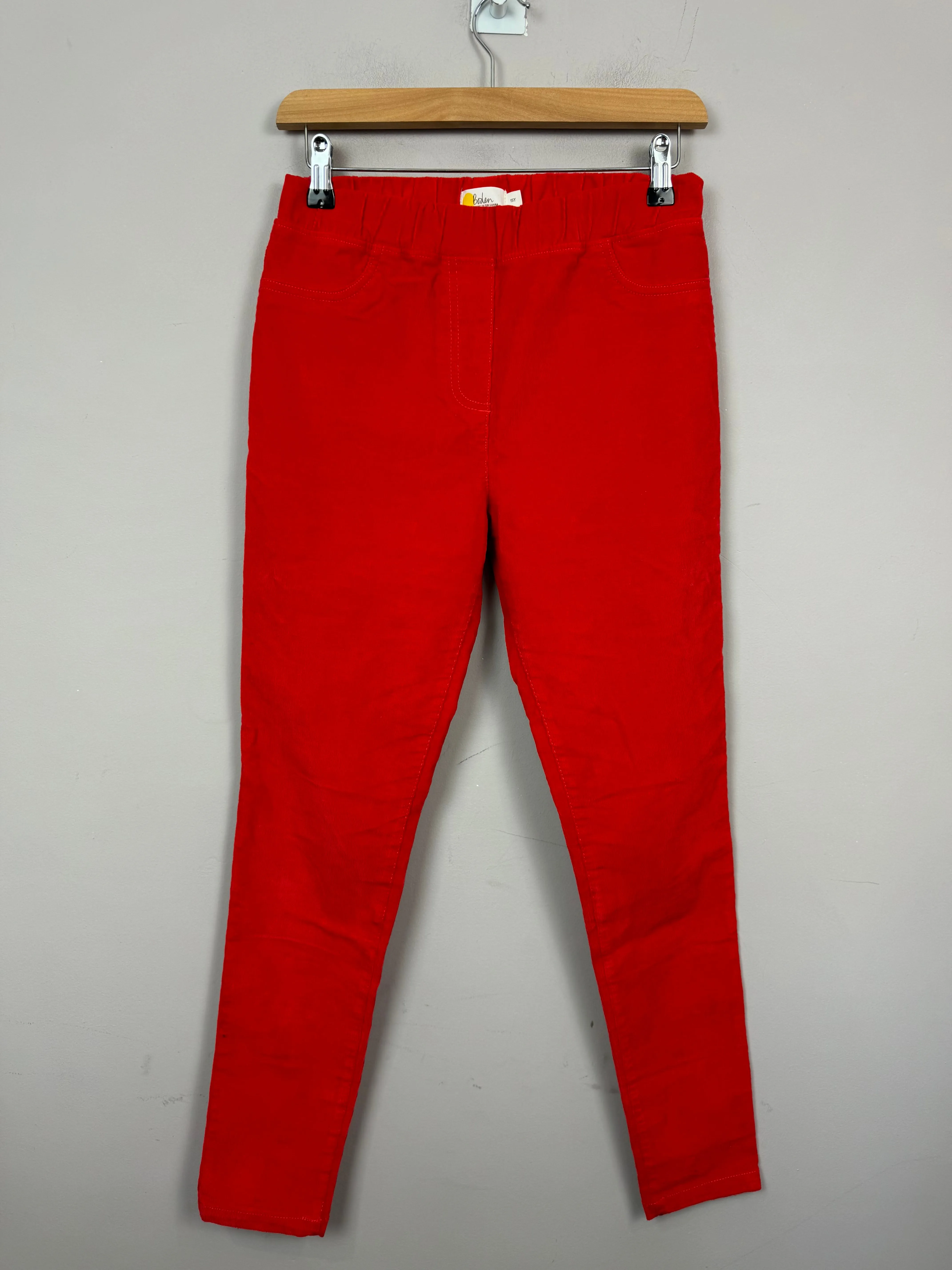 Boden Red Cord Leggings 15y