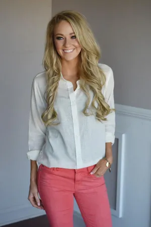 Born to Explore Blouse ~ Ivory