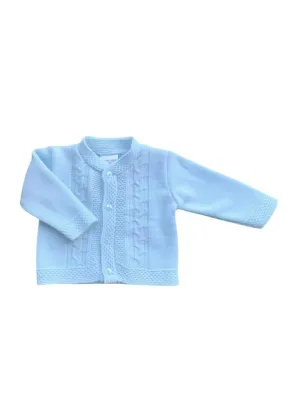 Boys Blue Cotton Knit Cardigan