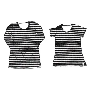 BR Basic Stripes RIB KNIT - Ladies' Essential Tee