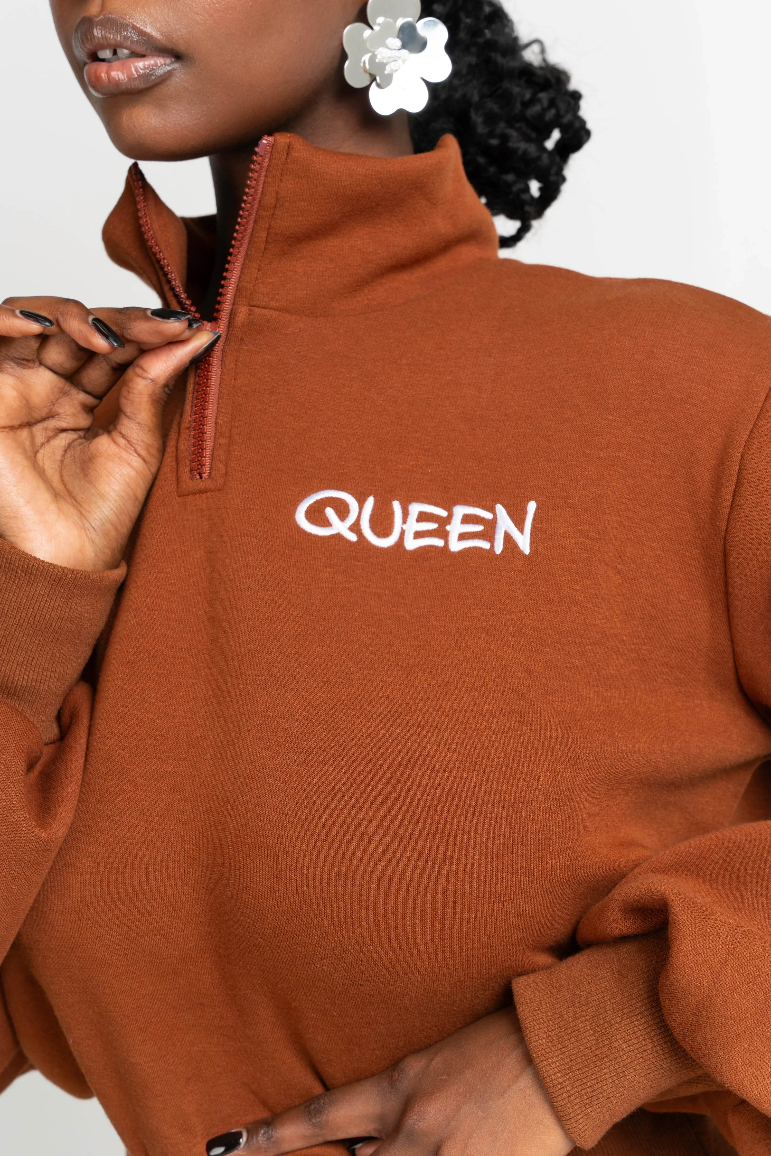 BROWN QUEEN Plush fleece JOGGER Set