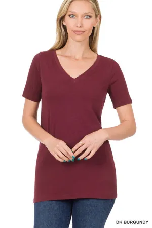 Burgundy V-Neck Blouse Sm - XL * on sale