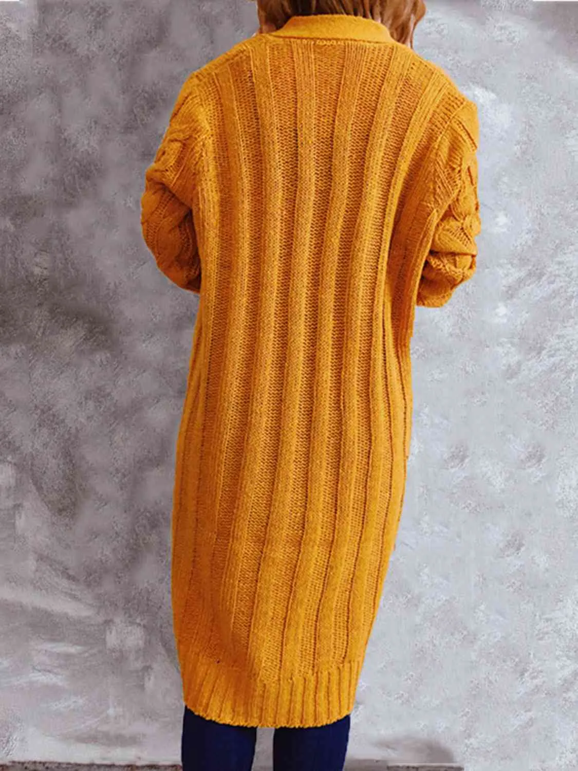 Button Up Cable-Knit Cardigan with Pockets (8 Colors)