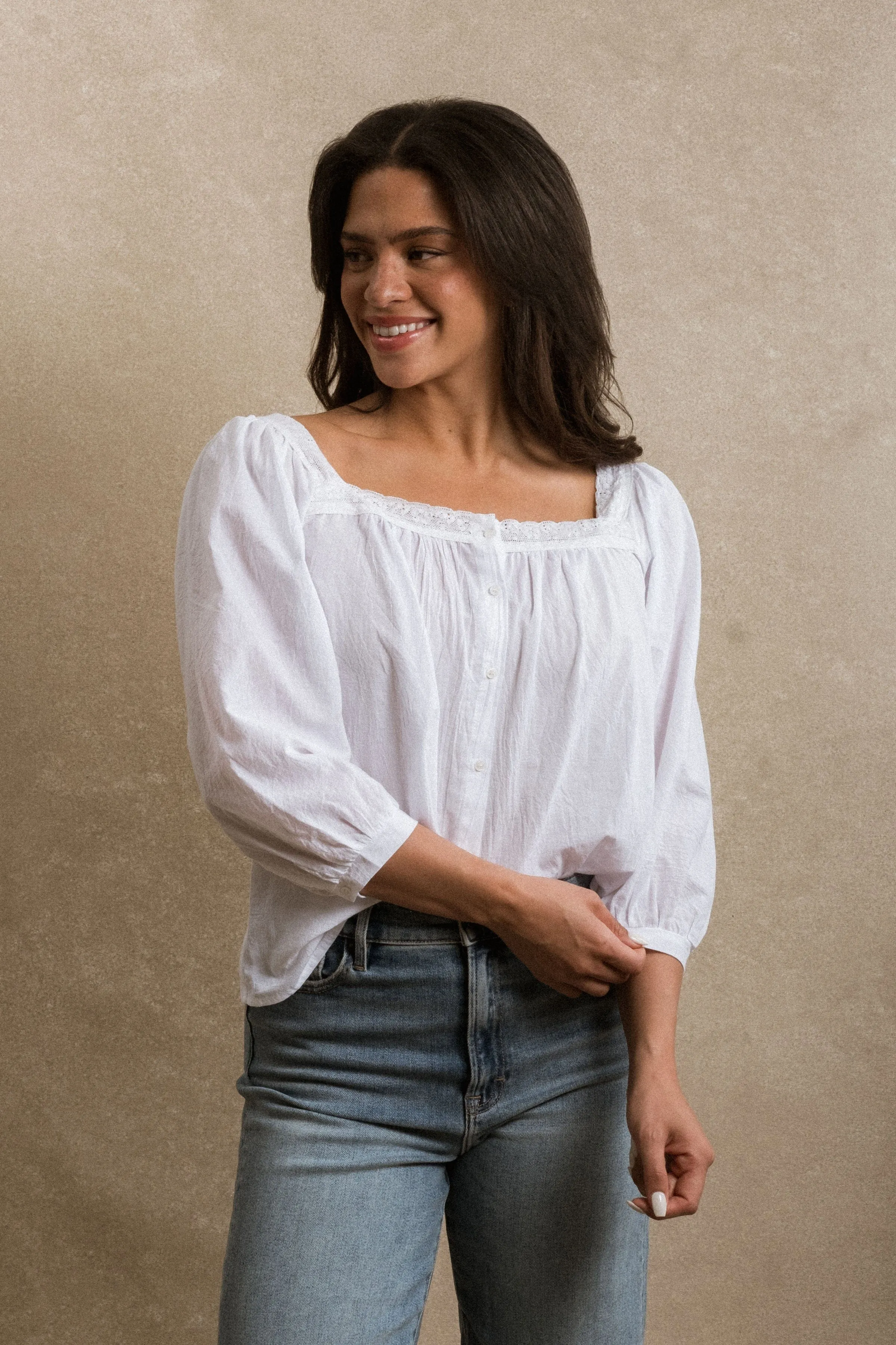 Byron Bay Blouse - White