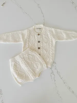 Cable Knit Set - Rice