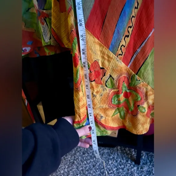 Carole Little Vintage 1990s Red Yellow and Green Maxi Skirt Set Size 4