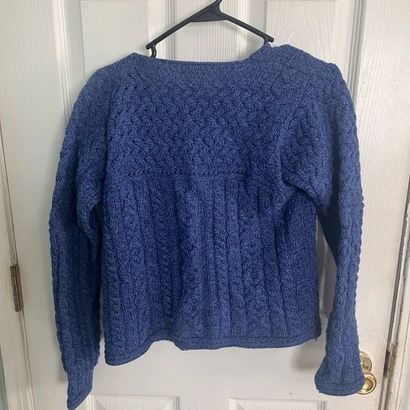Carraig Donn 100% Wool Blue Cardigan Women’s Medium