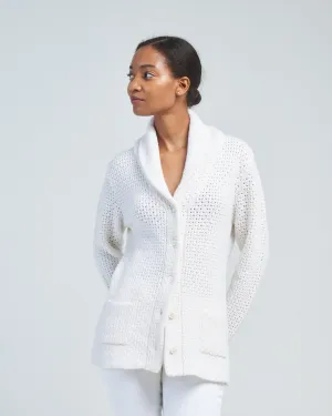 cashmere shawl collar cardigan