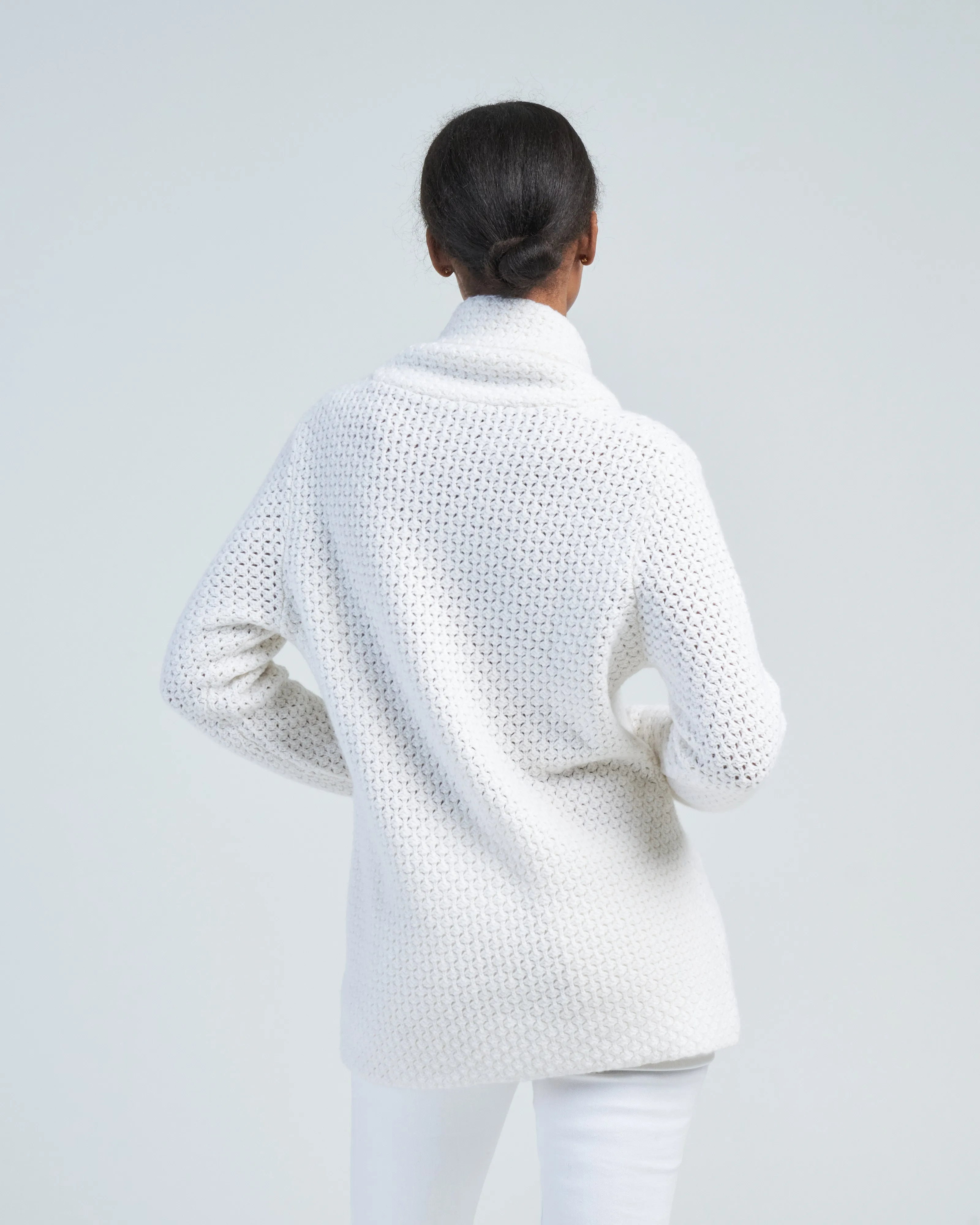 cashmere shawl collar cardigan