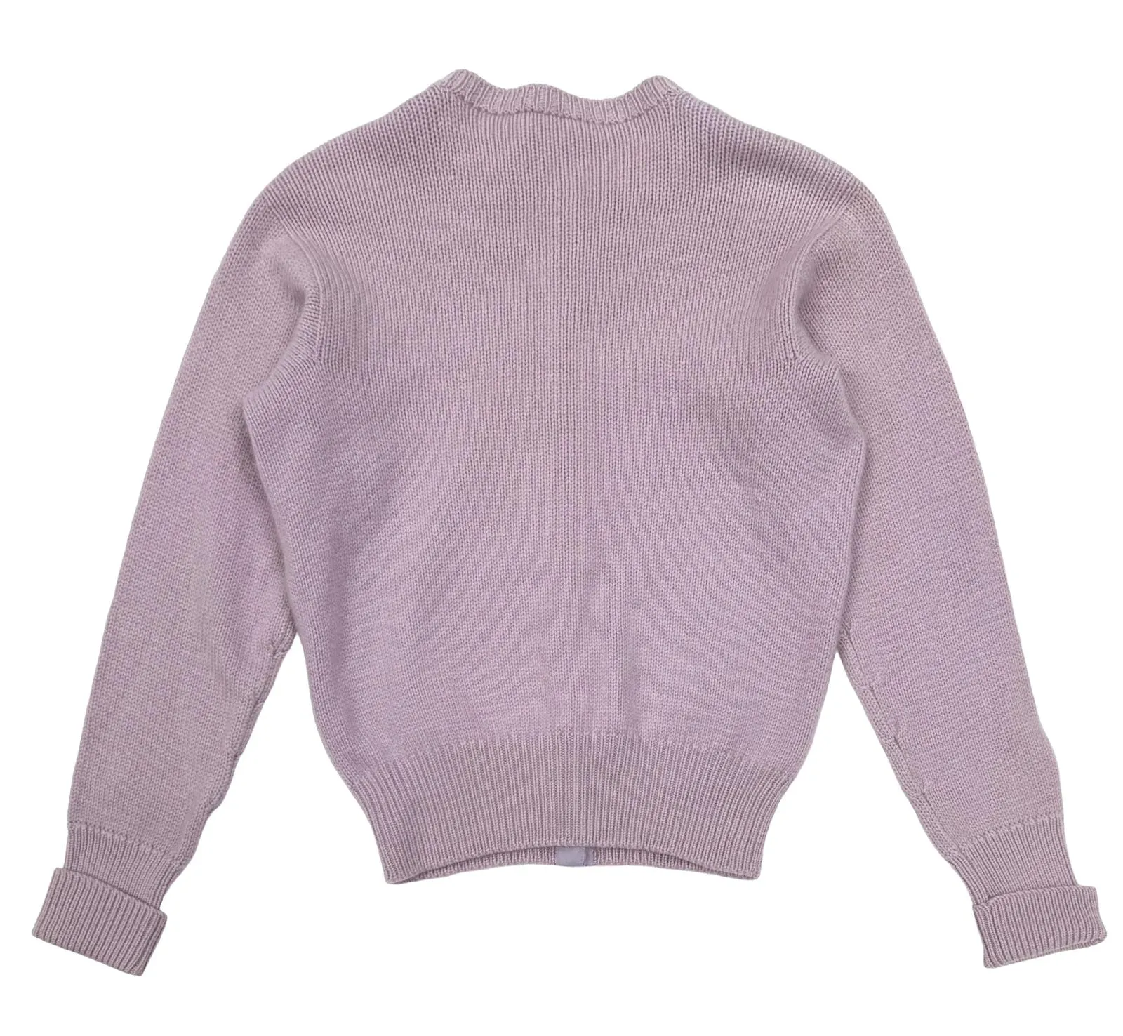 Chanel Purple Logo Button Down Cardigan