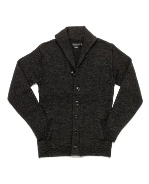 Charcoal Grey Shawl Collar Cardigan