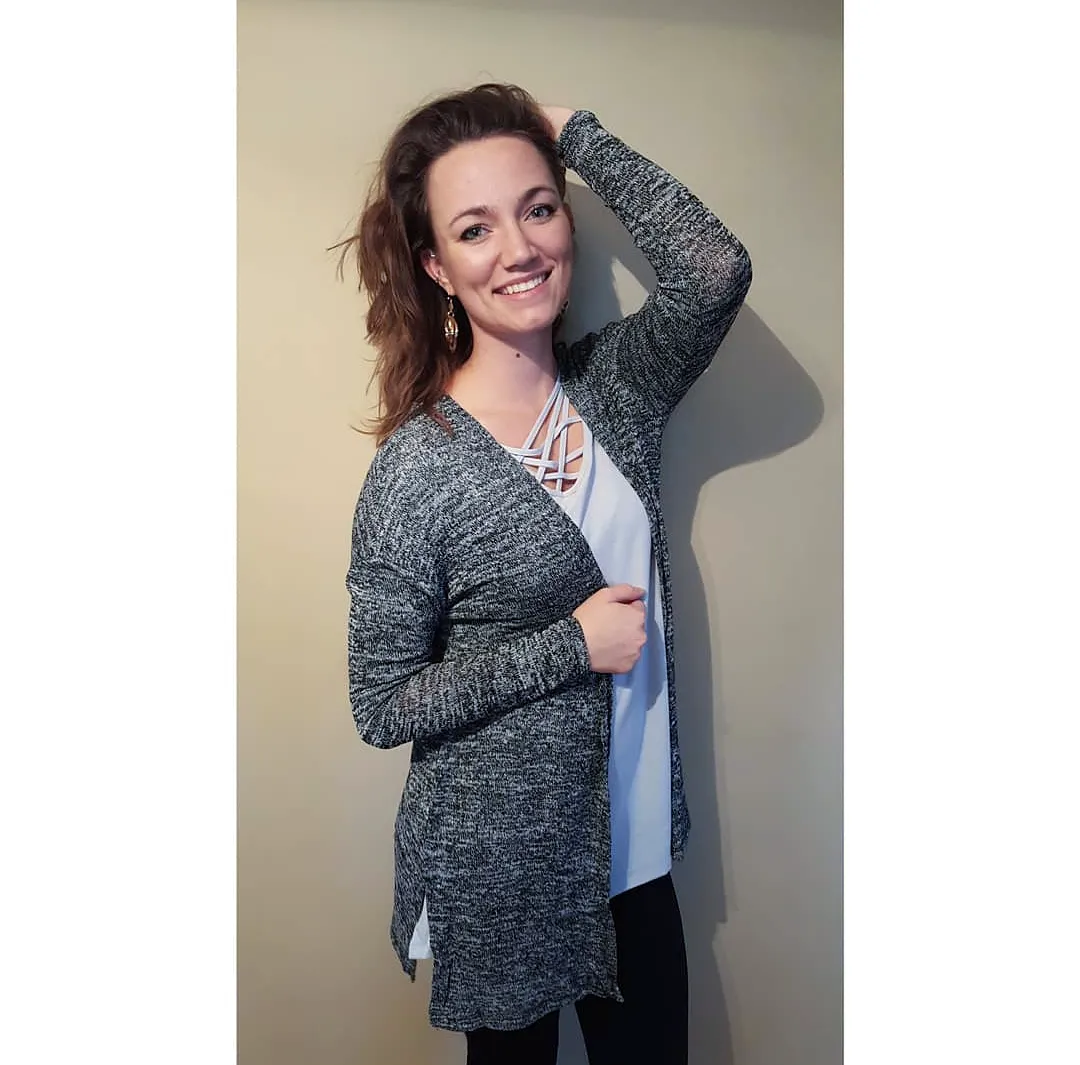 Charcoal Knit Cardigan